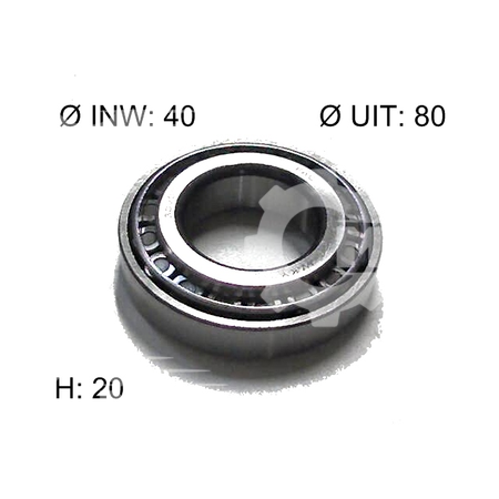 BEARING INNER, STEER WHEEL HUB GDP30MX, GDP25MX LSF-0012420